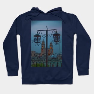 Twilight. Cathedral. Merida. Mexico Hoodie